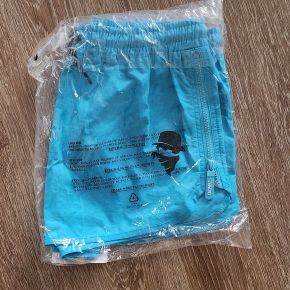 NWT Caribbean Blue Culprit BAEthing Suit Shorts - Picture 7 of 7